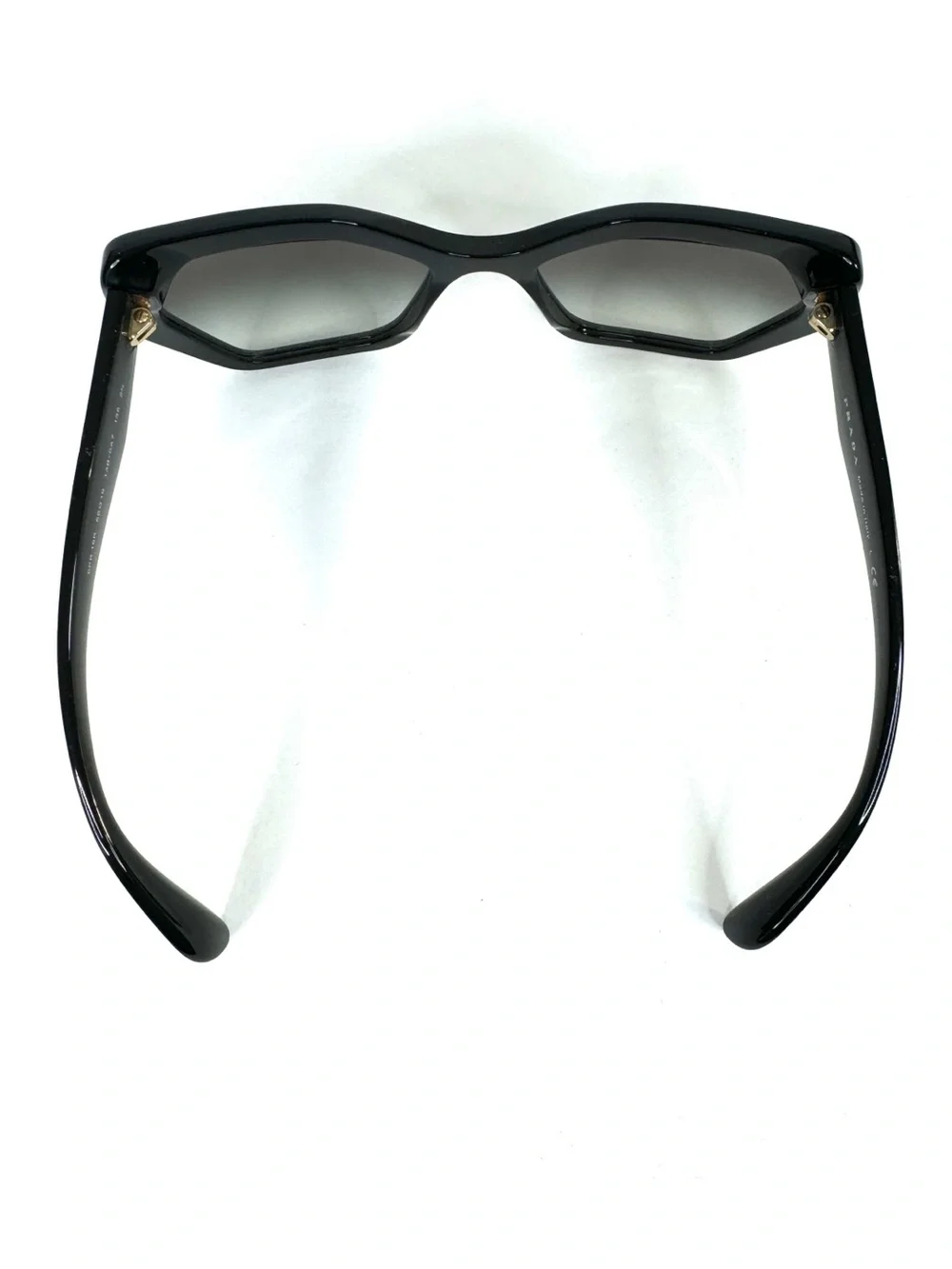 PRADA Sunglasses NEW SPR 16R 1AB-0A7 Black Oversized Cat Eye Hexagon